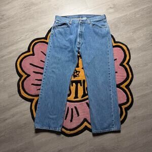 Vintage Y2K Levi’s 501 Button Fly Straight Leg Denim Jeans Size 38x30 Blue